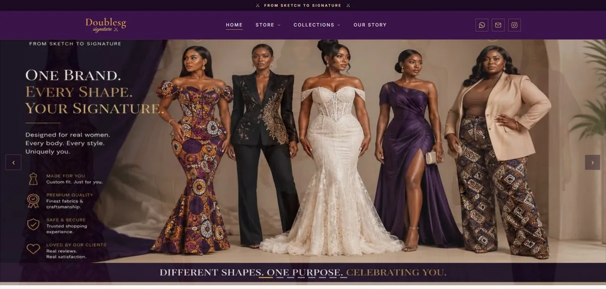 DoubleSG Signature couture storefront