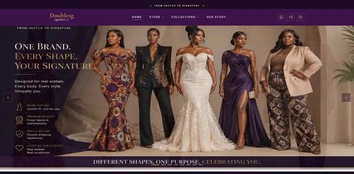DoubleSG Signature couture storefront