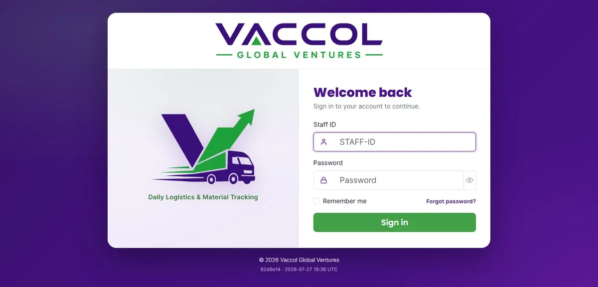 Vaccol Global Ventures logistics tracking
