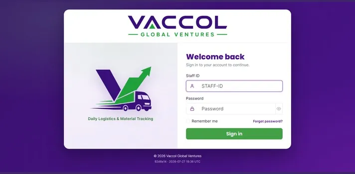 Vaccol Global Ventures logistics tracking